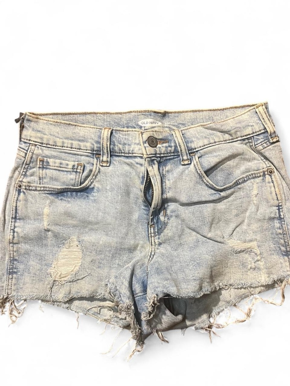 Old Navy Light Wash Distressed Denim Shorts